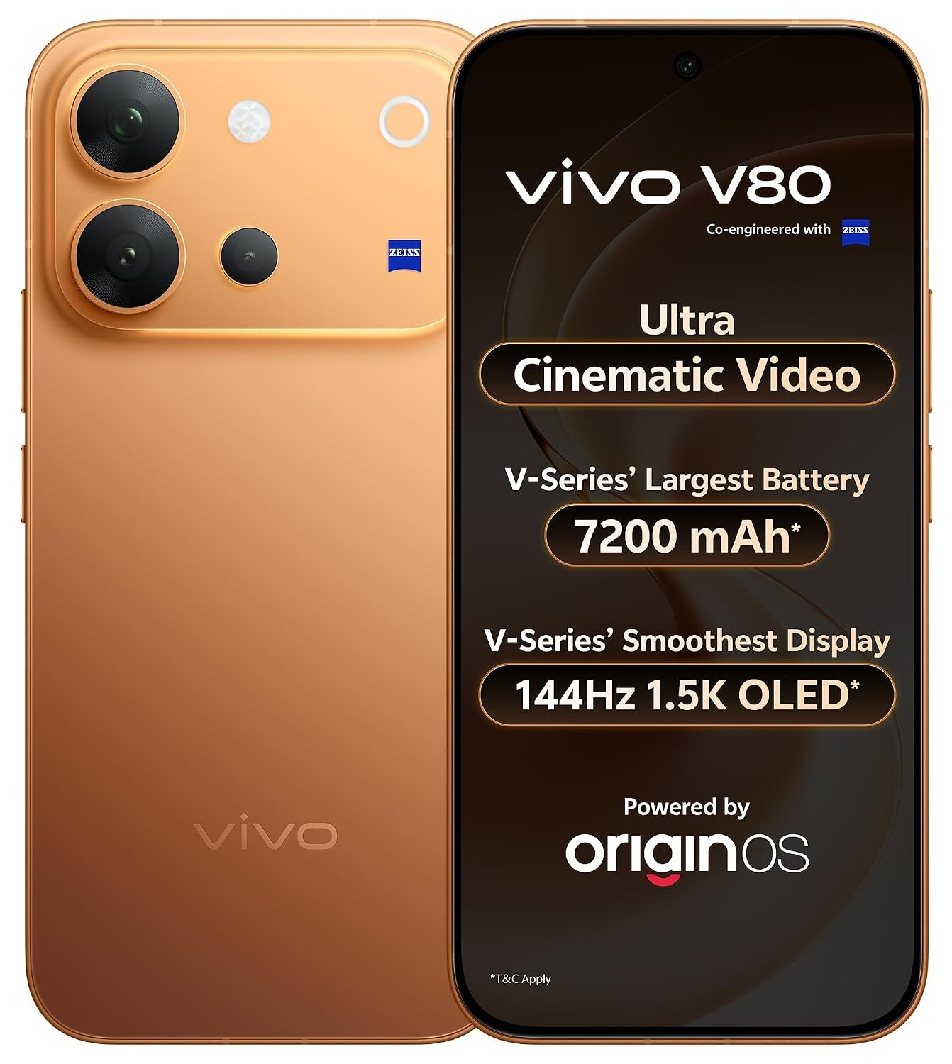 vivo V80 5G (Sunrise Anthem, 8GB RAM, 128GB Storage)