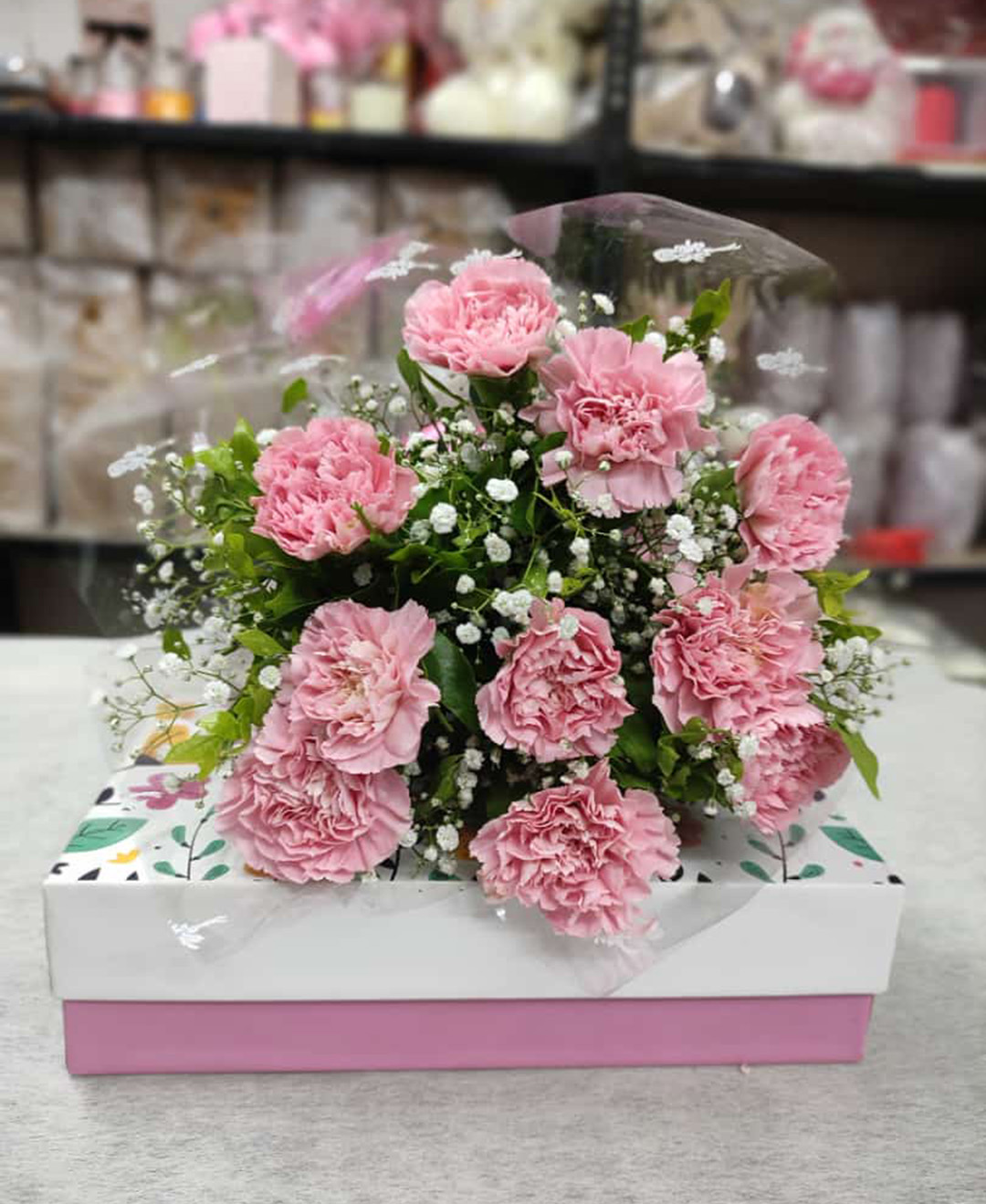 10 Pink Carnation Bunch