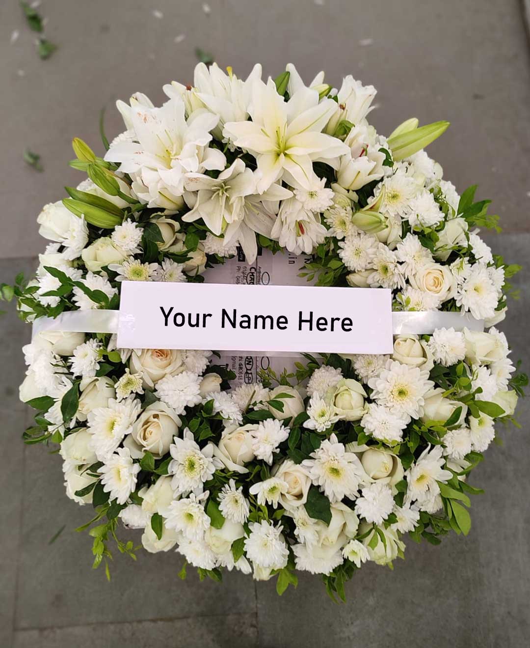 Wreath White Flowers Arrangement